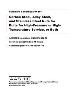 AASHTO M 292M/M 292-19