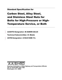 AASHTO M 292M/M 292