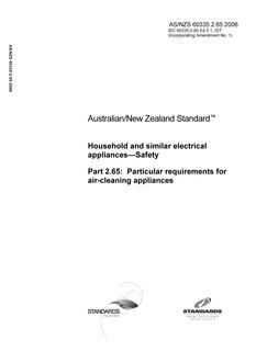 AS/NZS 60335.2.65:2006